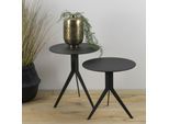 Beistelltisch SPINDER DESIGN "Daley", schwarz (schwarz, schwarz, schwarz), B:38cm H:38cm T:38cm, Tische, Beistelltisch, Metall, Stark, langlebig