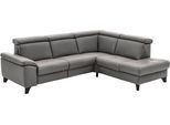 Ecksofa DIE PLANBAR "PN-EM23166 L-Form", grau (granit), B:261cm H:80cm T:235cm, Sofas, Ecksofa, optional mit Kopfteilverstellung und Stauraum