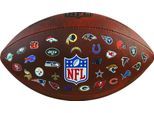 Football WILSON "NFL THROWBACK FB 32 TEAM LOGO", braun, Bälle, Kinder, Synthetik, Football, für Erwachsene, aus Synthetik, neutraler Schnitt