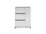 Schuhschrank HOME AFFAIRE "EASY", weiß (weiß hglanz, anthrazit, weiß hgl), B:103cm H:135cm T:25,2cm, Holzwerkstoff, Schränke, Schuhschrank