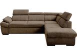 Ecksofa EXXPO - SOFA FASHION, cappuccino, B:270cm H:78cm T:207cm, Sofas, Ecksofa, inkl. Kopf- und Armteilverstellung, wahlweise mit Bettfunktion