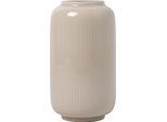 Tischvase OTTO HOME "Ylvii, innen vollständig glasiert und wasserundurchlässig", creme glänzend, H:18cm Ø:10cm, Keramik, Vasen, Tischvase, aus Keramik, uni matt oder mit glänzender Effektglasur, creme und blau