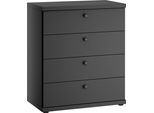 Schubkastenkommode WIEMANN "Göteborg", grau (graphit, dekor), B:75cm H:86cm T:42cm, Holzwerkstoff, Sideboards, Schubkastenkommode, vormontiert