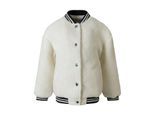 Minoti Bomberjack van teddyfleece voor meisjes (Gebroken wit)