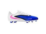 Nike Phantom 6 Low voetbalschoenen voor heren, voor harde ondergrond (Blauw/Wit/Roze)