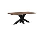 Ambia Garden Gartentisch, Akazie, Holz, Metall, Akazie, vollmassiv, 180x76x100 cm, FSC 100%, Gartenmöbel, Gartentische, Gartentische