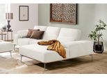 Ecksofa W.SCHILLIG "run, Designsofa mit tollem Sitzkomfort, L-Form", weiß (weiß z73), B:279cm H:88cm T:178cm, Longlife Xtra-Leder Z73: Naturwalkleder der Luxusklasse aus den erlesensten Rohhäuten. Hautstärke 1, 1 – 1, 3 mm;ROHLEDER Jacquard-Flachgewebe Q2 W60 (63% Polyester, 37% Polyacryl);ROHLEDER Chenille-Flachgewebe Q2 W77 (68% Polyacryl, 32% Polyester);Stoff S37 (100% Polyester), Sofas, Ecksof