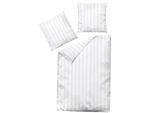 Bettwäsche DORMISETTE Gr. 3, weiß, B/L: 155cm x 220cm, Damast, B/L: 80cm x 80cm, 1 Stk., Damast, 100% Baumwolle, Bettwäsche, Bettwäsche