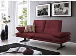 2-Sitzer W.SCHILLIG "broadway, Designsofa mit tollem Sitzkomfort, Breite 216cm", rot (burgundy z69), B:216cm H:94cm T:96cm, Longlife Xtra-Leder Z69: Das feinnarbige, gedeckte Softleder Z69 besticht durch seine außergewöhnliche Weichheit im trendigen »Vintage-Look«, Hautstärke 0, 9 - 1, 1 mm, Sofas, Sitztiefenverstellung, Kopfteil- & Seitenteilverstellung, Breite 216cm
