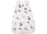 Babyschlafsack TUPTAM "Kugelschlafsack Baby Ganzjahres Schlafsack ohne Ärmel wattiert" Gr. 80, gold (wilde tiere), Schlafsäcke, Baby, L: 86cm, Obermaterial: 100% Baumwolle CO., L:86cm