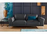 2,5-Sitzer W.SCHILLIG "montanaa Designsofa mit erstklassigem Sitzkomfort, Ferderkern", schwarz (schwarz z59), B:212cm H:78cm T:94cm, Sofas, mit Metallfüßen in Chrom glänzend, Breite 212 cm