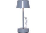 LED Solarleuchte "Solarlampe Solei", grau (blau), B:12cm H:26,5cm L:12cm T:12cm Ø:12cm, PARFORCE TRADITIONAL HUNTING, Leuchten, Solar- und USB-Ladung, Dämmerungssensor, 12 Lichtpunkte
