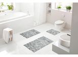 Badematte GRUND "Leonie", grau (anthrazit), H:15mm, Baumwolle, Polyester, Badematten, Badematte, meliertes Design, strapazierfähig