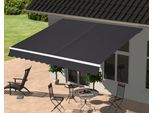 Gelenkarmmarkise KONIFERA "Costa Brava", grau (anthrazit), B:500cm, Polyester, Markisen, Gelenkarm-Markise, Breite/Ausfall: 500 x 300 cm, Neigungswinkel verstellbar