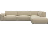 Ecksofa FLEXLUX "Lucera, super bequem durch hochwertigen Sitzaufbau mit Kaltschaum", beige (sandy beige), B:321cm H:73cm T:231cm, 100% Polyester, Sofas, Ecksofa, modern & anschmiegsam, L-Form, Designsofa