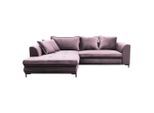 P & B Ecksofa, Beere, Metall, 4-Sitzer, Füllung: Schaumstoff, Ottomane links, L-Form, 277x187 cm, Made in EU, Stoffauswahl, Rücken echt, Wohnzimmer, Sofas & Couches, Wohnlandschaften, Ecksofas