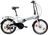 E-Bike ZÜNDAPP "Z101" Gr. 37, weiß, Elektrofahrräder, 37cm, 20 Zoll (50,80cm), Pedelec, Elektrofahrrad für Damen u. Herren