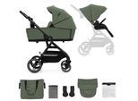 Kombi-Kinderwagen KINDERKRAFT "YOXI 2IN1", Kinder, mystic grün, Aluminium, Kinderwagen