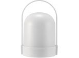 LED Laterne PAULEEN "Shine Flame", weiß, B:14,5cm H:21cm T:13cm, Leuchten, LED Außentischleuchte, Batterbiebetrieben, Timerfunktion