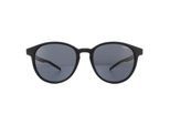 Hugo van Hugo Boss Round Mens mat zwart grijze zonnebril