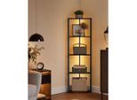 Mid.you Eckregal, Schwarz, Metall, Holzwerkstoff, 48x146.6x24.8 cm, Wohnzimmer, Regale, Eckregale