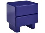 Novel Nachttisch , Blau , Holzwerkstoff , 2 Schublade(n) Schubladen , 56.5x56.5x42.5 cm , Typenauswahl , Schlafzimmer, Nachttische