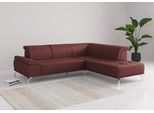 Ecksofa OTTO HOME "Caluna", rot (merlot), B:274cm H:81cm T:235cm, Sofas, Ecksofa, Inkl.Sitztiefenverstellung, wahlweise mit Kopf- und Armteilverstellung