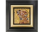 Wandbild GOEBEL "Gustav Klimt - Die Erfüllung", gold (farbe bild(er): bunt), B:18,5cm H:18,5cm T:3cm, Porzellan, Bilder, Wandbild, Mit aufwändiger Echtgoldauflage