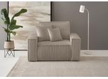 Loveseat OTTO HOME "FINNLEY Struktur fein, Sessel kombinierbar m. der Serie FINNLEY", grau (taupe), B:120cm H:85cm T:86cm, Bezugstoff 100% PES ;Gramatur 400g/qm +/- 5%, Sessel, Loveseat, verfügbar in den Stoffqualitäten Bouclé, Struktur fein und Mega Cord