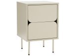 Xora Nachtschrank, Seidengrau, Metall, Holzwerkstoff, 2 Schublade(n) Schubladen, 40x60x40 cm, Schlafzimmer, Nachttische