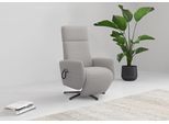 TV-Sessel OTTO HOME "Rochelle, inkl. Kopfteilverstellung & 360 Drehfunktion", grau (hellgrau), B:71cm H:110cm T:82cm, 95% Polyester 5% Polyamid, Sessel, TV-Sessel, wahlweise mit 2 Motoren, Akku & Aufstehhilfe