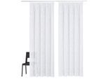Gardine OTTO HOME "Tanaro" Gr. 4, weiß, B:140cm H:245cm, Voile, Polyester, Gardinen, Gardine, Vorhang, Fertiggardine, 2-er Set, mit Schlingen-Motiv bedruckt