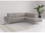 Ecksofa OTTO HOME "Caluna", grau (light grau), B:274cm H:81cm T:235cm, Sofas, Ecksofa, Inkl.Sitztiefenverstellung, wahlweise mit Kopf- und Armteilverstellung