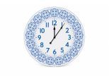 Wanduhr OTTO HOME "Blue Sky mit detailreichen Ornamenten, 58cm groß", blau (weiß, blau), B:58cm H:58cm T:1cm, Wanduhren, Wanduhr, Küchenuhr, Wanduhr