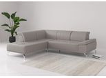 Ecksofa OTTO HOME "Caluna", grau (light grau), B:274cm H:81cm T:235cm, Sofas, Ecksofa, Inkl.Sitztiefenverstellung, wahlweise mit Kopf- und Armteilverstellung