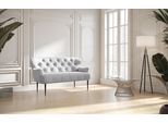 2-Sitzer OTTO HOME "Amber", silber, B:153cm H:97cm T:87cm, 90% Polyester, 10% Polyamid, Sofas, 2-Sitzer, mit Knopfheftung,in verschieden Stoffarten