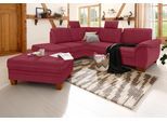 Ecksofa OTTO HOME "Husum L-Form", rot (bordeaux), B:269cm H:90cm T:219cm, Luxus-Microfaser mit Druck (100% Polyester);Luxus-Microfaser in Lederoptik (100% Polyester);Luxus-Microfaser ALTARA NUBUCK (100% Polyester), Sofas, Ecksofa, mit Sitztiefenverstellung, Federkern-Polsterung und Kontrastnaht