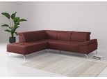 Ecksofa OTTO HOME "Caluna", rot (merlot), B:274cm H:81cm T:235cm, Sofas, Ecksofa, Inkl.Sitztiefenverstellung, wahlweise mit Kopf- und Armteilverstellung