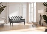 2-Sitzer OTTO HOME "Amber", grau, B:153cm H:97cm T:87cm, 90% Polyester, 10% Polyamid, Sofas, 2-Sitzer, mit Knopfheftung,in verschieden Stoffarten