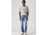 Tapered-fit-Jeans LEVI'S "502 TAPER", Herren, Gr. 33, Länge 32, blau (come closer), Denim/Jeans, Obermaterial: 99% Baumwolle, 1% Elasthan, tapered fit lang, Jeans, Topseller