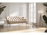 3-Sitzer OTTO HOME "Amber", beige, B:193cm H:97cm T:87cm, 100% Polyester, Sofas, 3-Sitzer, mit Knopfheftung,in verschieden Stoffarten
