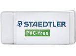 Staedtler Radierer, für Bleistifte und radierbare Buntstifte, PVC-frei, B 43 x T 19 x H 13 mm, Kunststoff, weiß