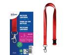 Avery Zweckform 4842R Recycling Lanyard 15 x 440 mm, rot, rPET, mit Karabiner, 10 Stück