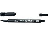 Pilot Permanent Marker Twin Marker EF/F, schwarz, 0,4–0,8 mm und 0,8–2,0 mm