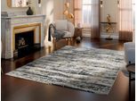 Teppich OCI DIE TEPPICHMARKE "MANCHESTER TAKI", grau (creme, anthrazit, gold), B:240cm H:10mm L:340cm, Obermaterial: 65% Polyester, 35% Viskose, Teppiche, Teppich, Designer Teppich Kurzflor hochwertige Qualität