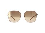 Karen Millen KM7020 410 glanzend gouden donkerbruine zonnebril met kleurverloop