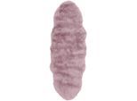 Hochflor-Teppich OTTO HOME "Valeria, Fellteppich, kuschelig, flauschig" Gr. 42, lila (mauve), B:65cm H:60mm L:180cm, Kunstfaser, Teppiche, Kunstfell, weiche Teppiche, Wohnzimmer, Schlafzimmer, Esszimmer