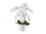 Möbelix , Weiß, Grün , Keramik , 60 cm , Real-Touch-Oberfläche, inkl. Topf ,