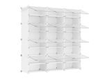 Boxxx Schuhregal, Weiß, Transparent, Metall, Kunststoff, 124.4x124.6x32 cm, stehend, Garderobe, Schuhaufbewahrung, Schuhregale