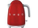 Smeg Wasserkocher 50´s Style, Rot, Chrom, Metall, Kunststoff, 1,7 L, 22.3x24.8x17.1 cm, kabellos, automatische Abschaltung, manuelle Überhitzungsschutz, 360°-Sockel, Anti-Rutsch-Füße, herausnehmbarer Filter, Küchengeräte, Wasserkocher